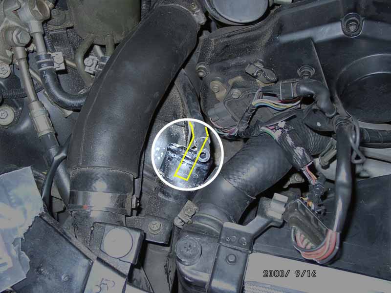 Passenger side boost hose