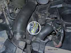 Passenger side boost hose