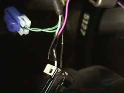 Purple wire tapped into clutch switch